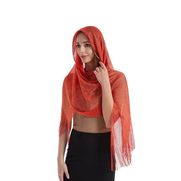 Women Shawls And Wraps For Evening Dresses Sparkling Metallic Scarf 1826